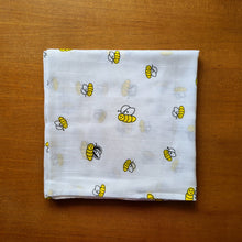 Load image into Gallery viewer, Yellow Bee-Muslin Cotton Swaddle
