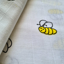 Load image into Gallery viewer, Yellow Bee-Muslin Cotton Swaddle
