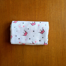 Load image into Gallery viewer, Pink Crown-Muslin Cotton Baby Bath Towel
