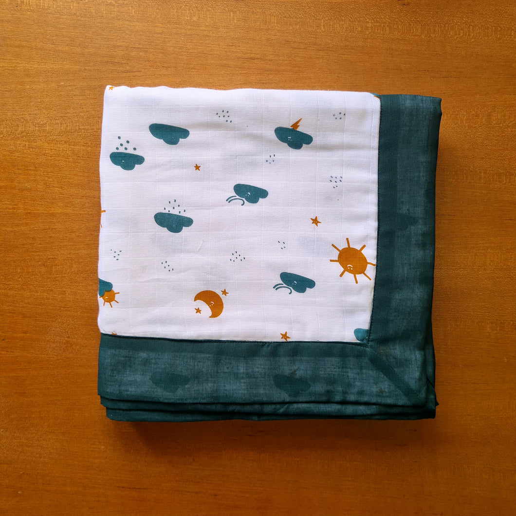 High in the Sky- Muslin Cotton Blanket