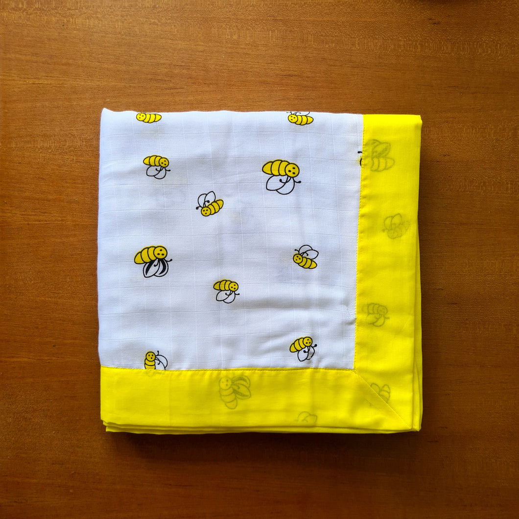 Yellow Bee- Muslin Cotton Blanket