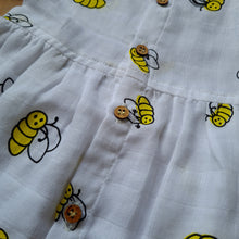 Load image into Gallery viewer, Yellow Bee-Muslin Cotton Frock
