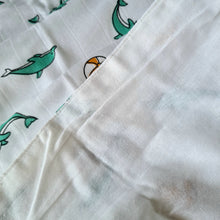 Load image into Gallery viewer, Playful Dolphin-Muslin Cotton Thottil and Mosquito Net Set
