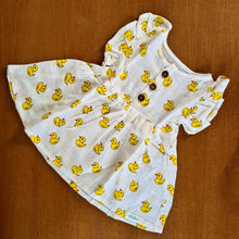 Load image into Gallery viewer, Yellow Duckies-Muslin Cotton Frock
