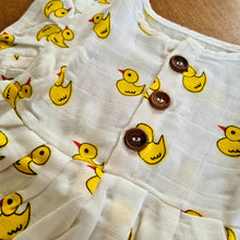 Load image into Gallery viewer, Yellow Duckies-Muslin Cotton Frock
