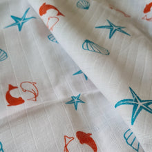 Load image into Gallery viewer, Under The Sea-Muslin Cotton Swaddle
